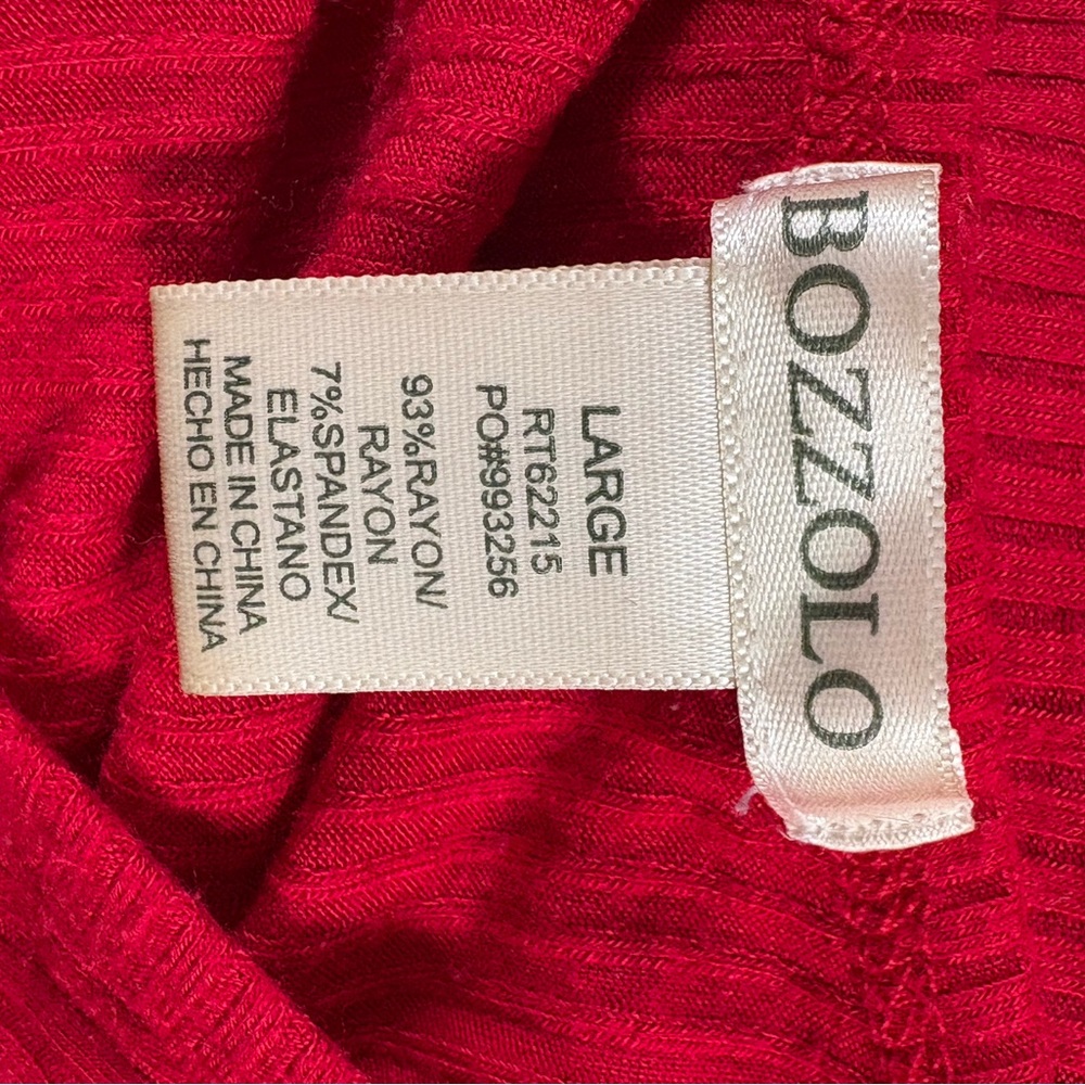 Bozzolo Red Ribbed Camisole - Picture 3 of 3